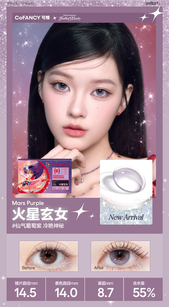 zestawienie informacji o soczewkach inspirowanych Sailor Mars