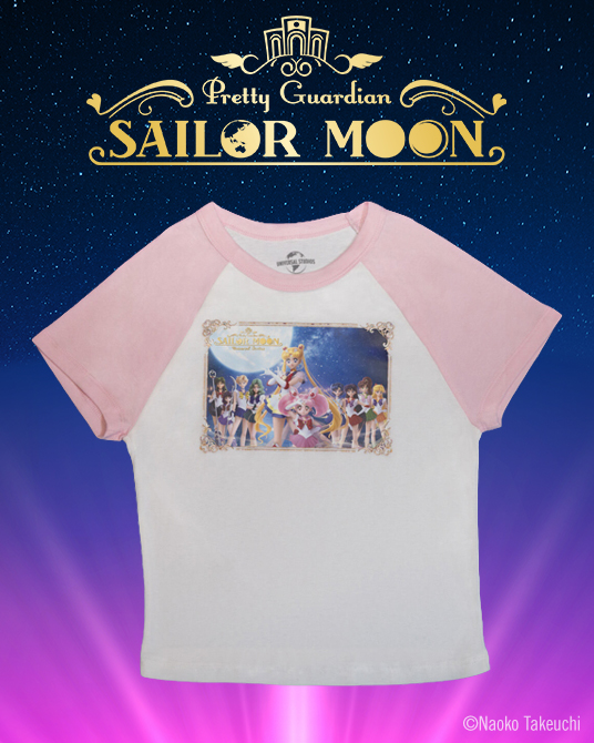 różowa koszulka z naprasowanką z grafiką Sailor Moon The Miracle
