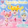 figurki Super Sailor Moon, Super Sailor Chibi Moon i Heliosa w wersji SD